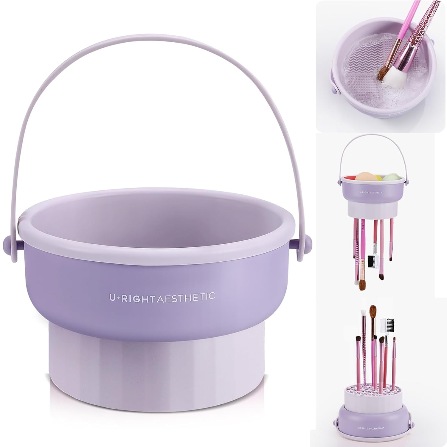 Blush Brush Kabuki - Makeup Brush Cleaning Bowl Beauty Egg
