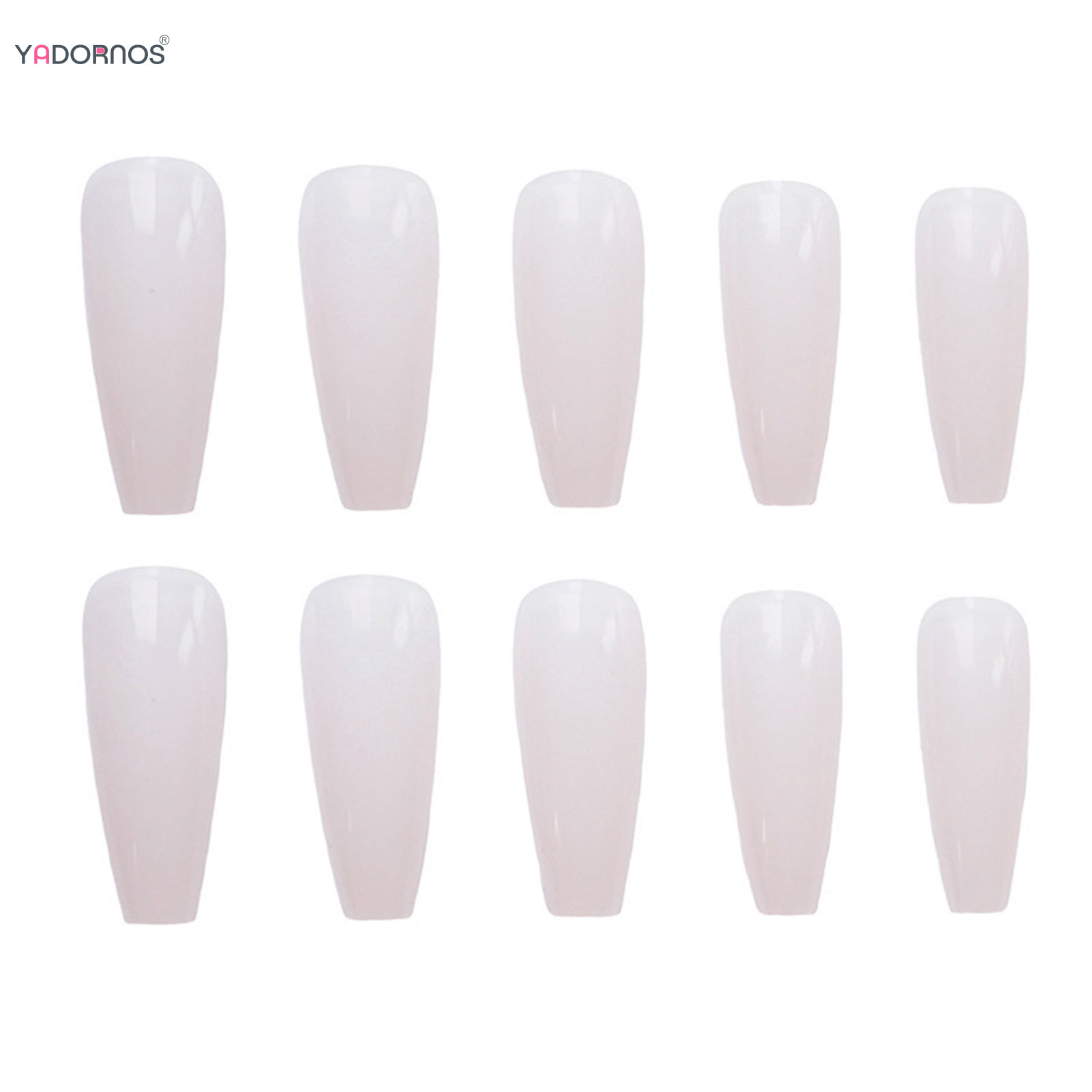 Nude Color Long Ballet Fake Na - مراجعة Nail Extension Tips وسعره