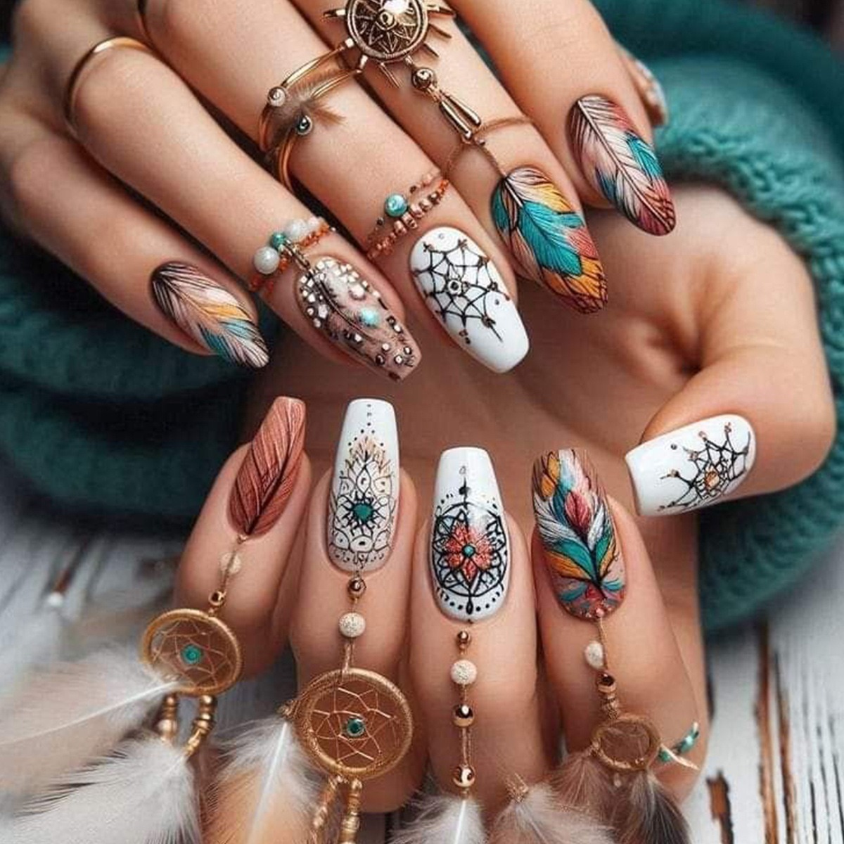 24pcs/set Medium long square f - مراجعة Nail Extension Tips وسعره