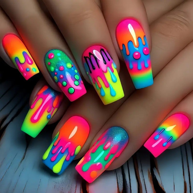 24pcs/set short Medium Long fa - مراجعة Nail Extension Tips وسعره