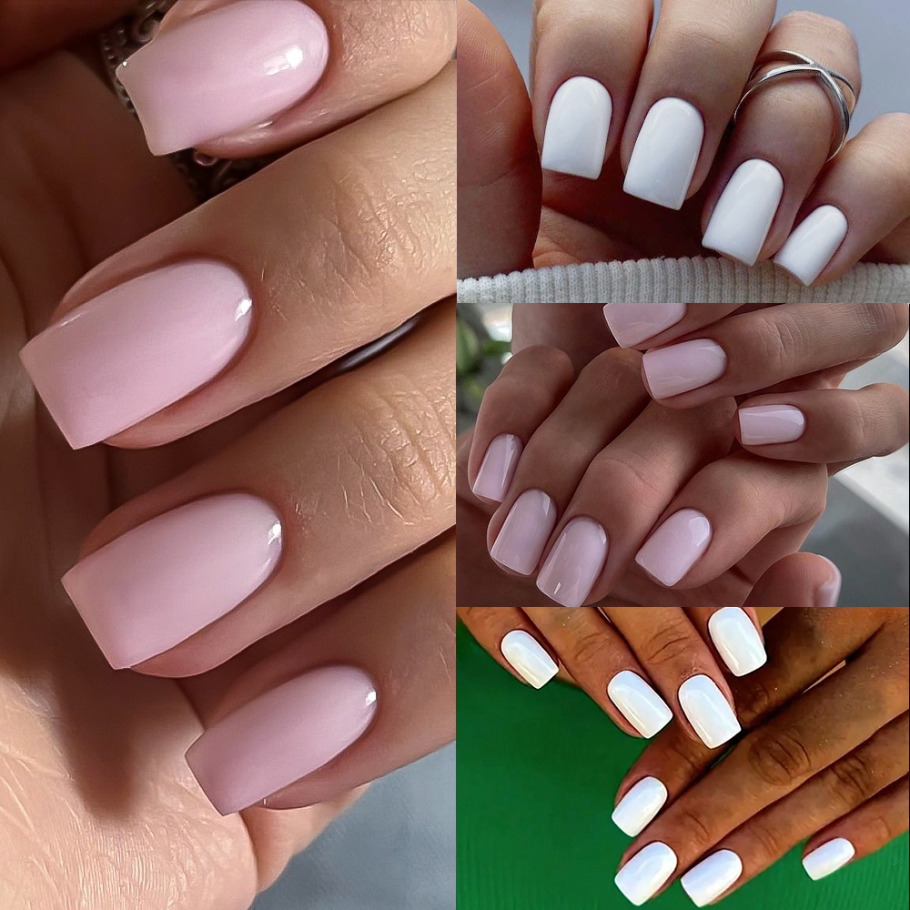 100/120pcs Pink White Press On - مراجعة Nail Extension Tips وسعره