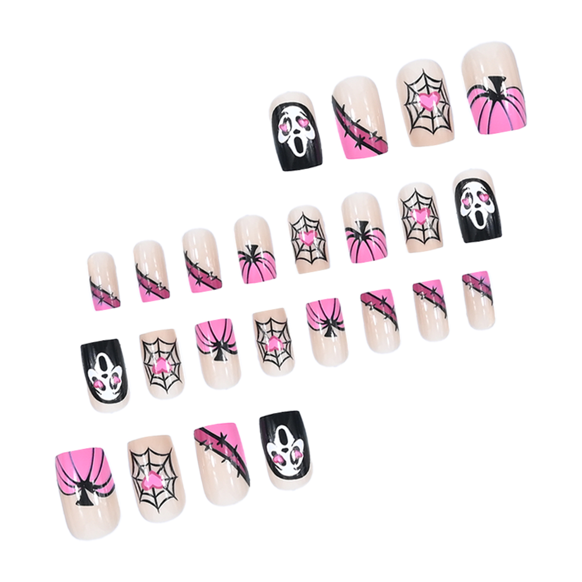 24pcs Long Square Press On Nai - مراجعة Nail Extension Tips وسعره