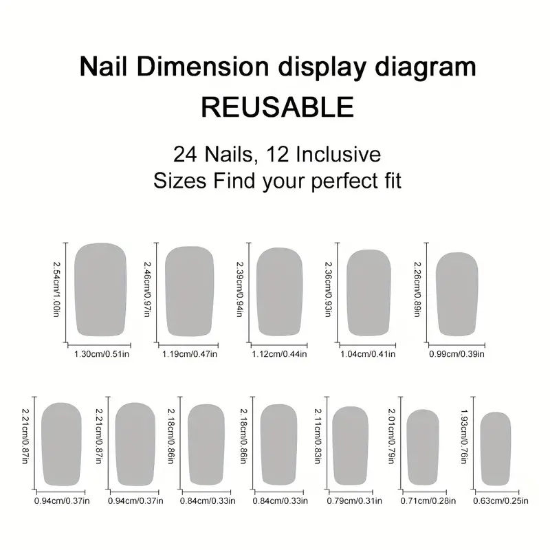 24pcs Long Square Press On Nai - مراجعة Nail Extension Tips وسعره