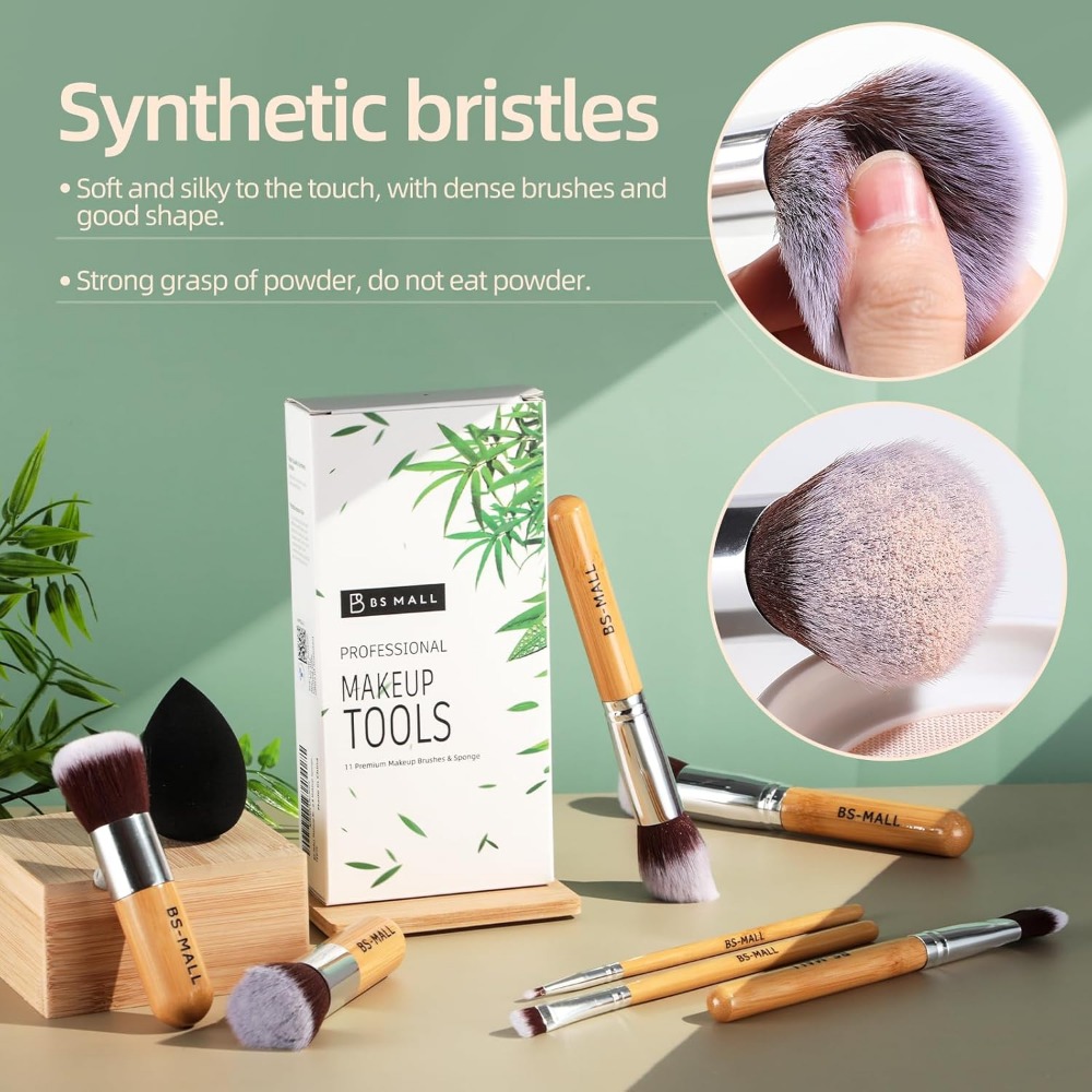 BS-MALL Makeup Brush Set 11Pcs - مراجعة Beauty Makeup Foundation وسعره