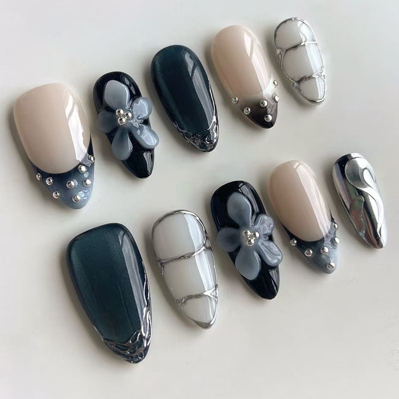 24pcs Flower Long Almond Press - مراجعة Nail Extension Tips وسعره