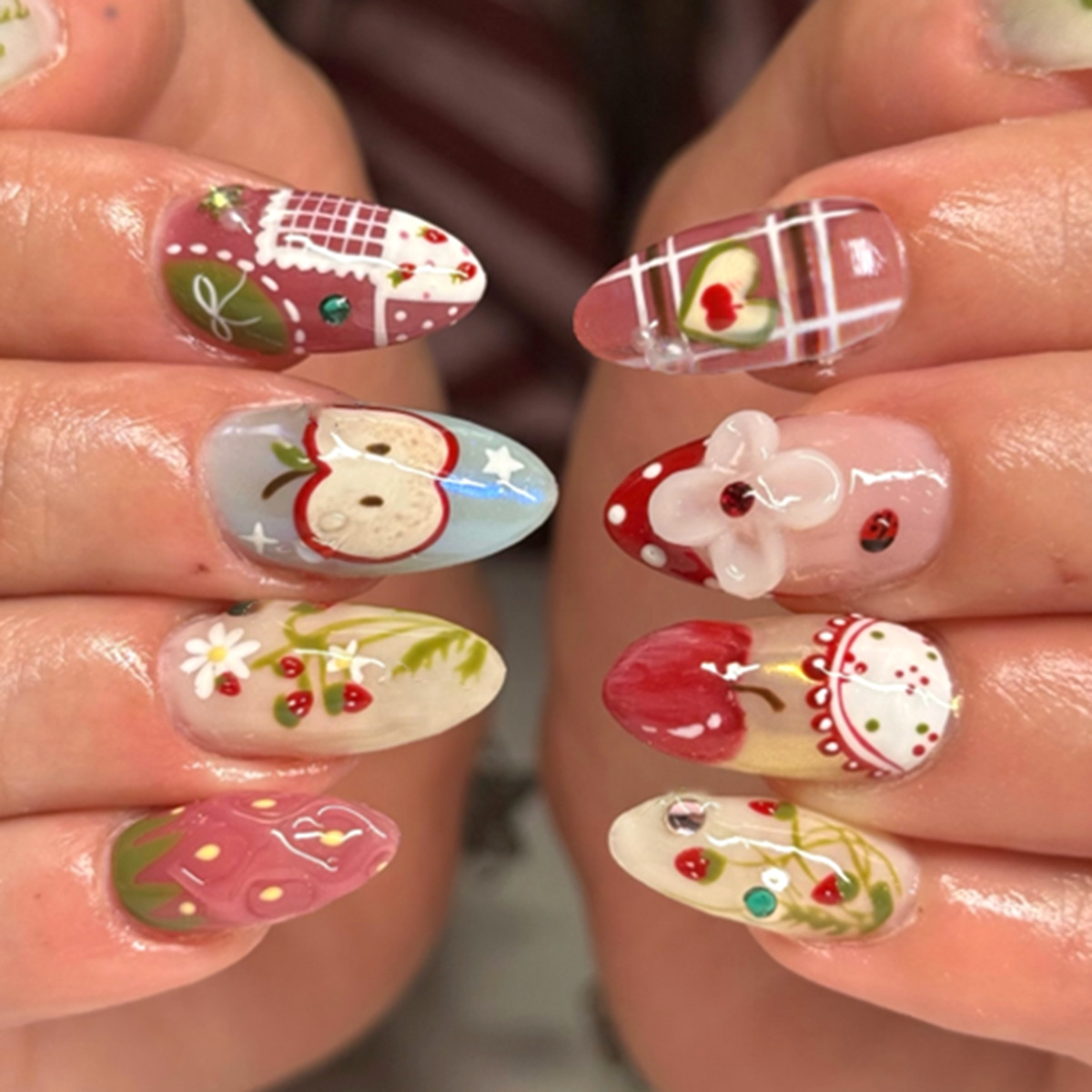 24pcs Flower Long Almond Press - مراجعة Nail Extension Tips وسعره