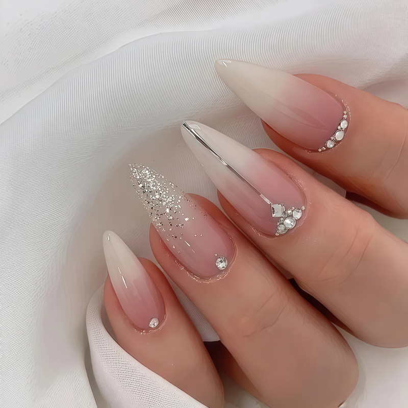 24PCS Long French Almond Press - مراجعة Nail Extension Tips وسعره