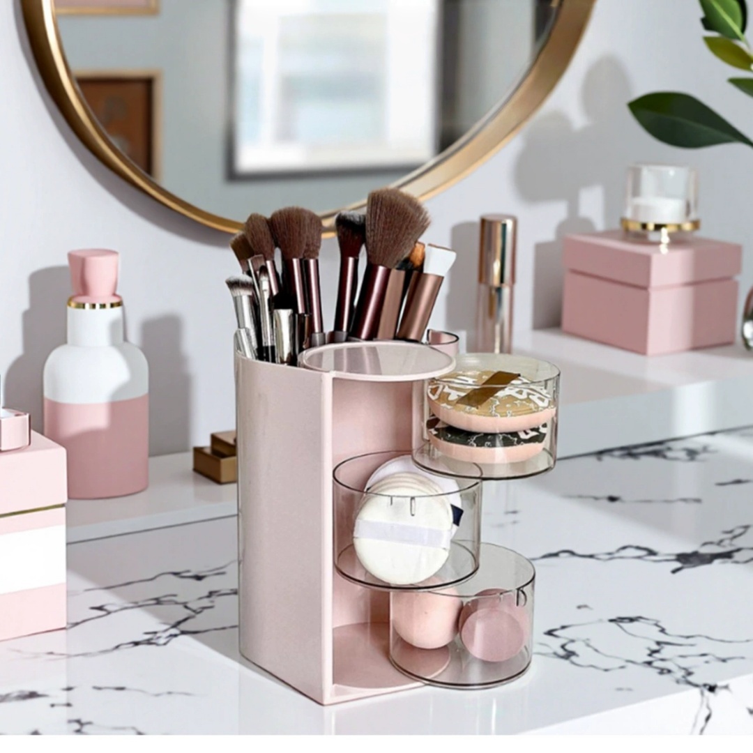 Rotating Cosmetic Storage Box, - مراجعة Blush Brush Kabuki وسعره