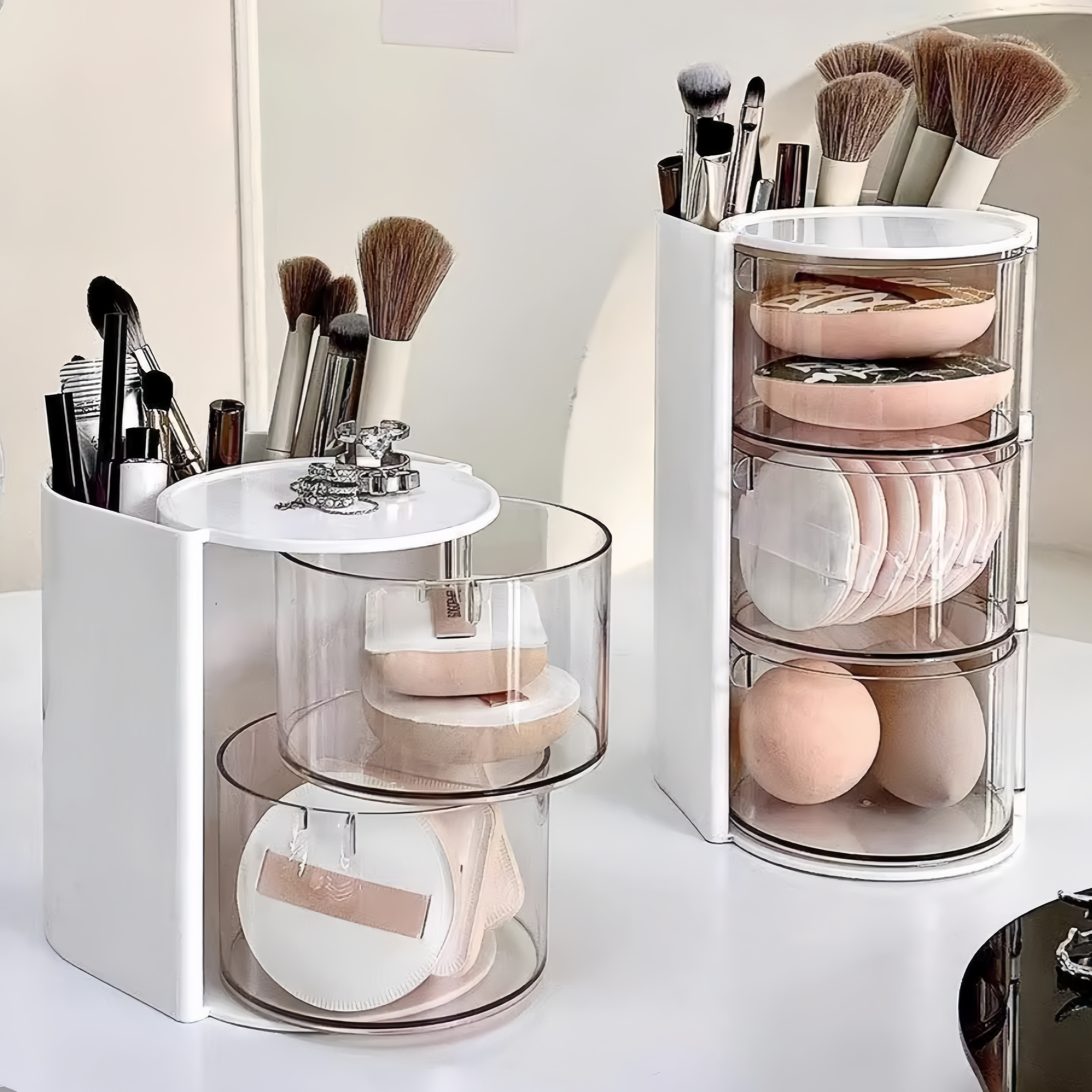 Rotating Cosmetic Storage Box, - مراجعة Blush Brush Kabuki وسعره