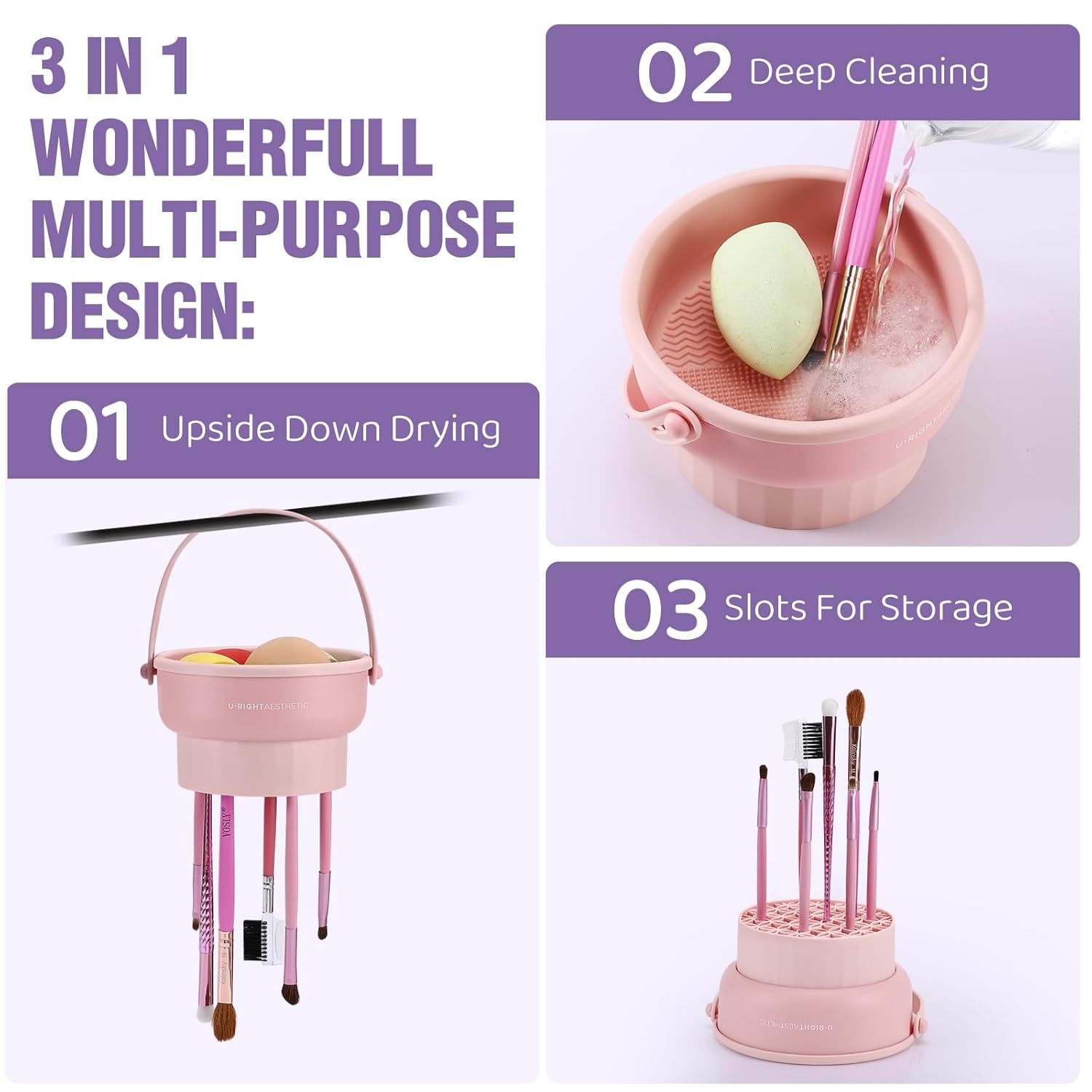 Makeup Brush Cleaning Bowl Bea - مراجعة Blush Brush Kabuki وسعره