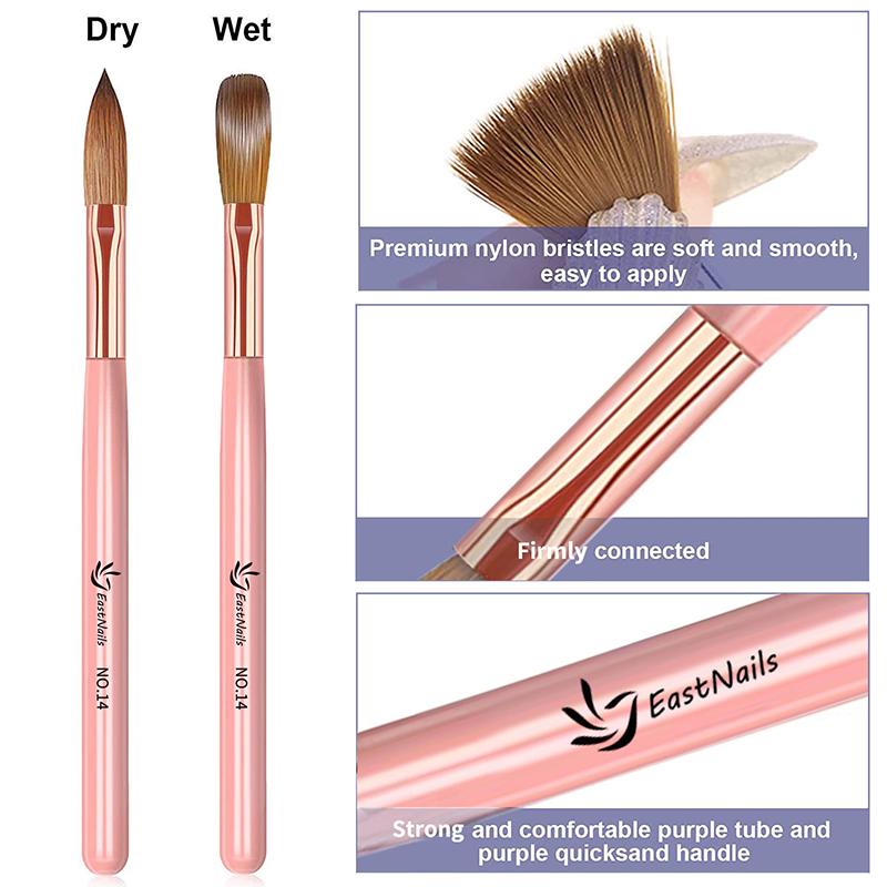 【3Pcs Acrylic Nail Brushes #8/ - مراجعة Blush Brush Kabuki وسعره
