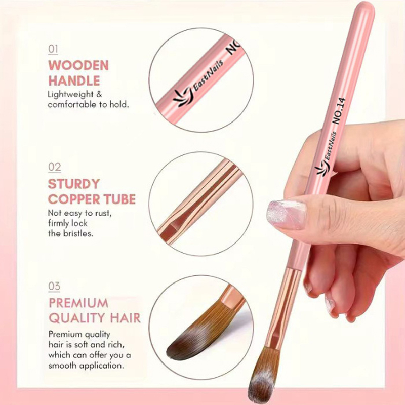 【3Pcs Acrylic Nail Brushes #8/ - مراجعة Blush Brush Kabuki وسعره