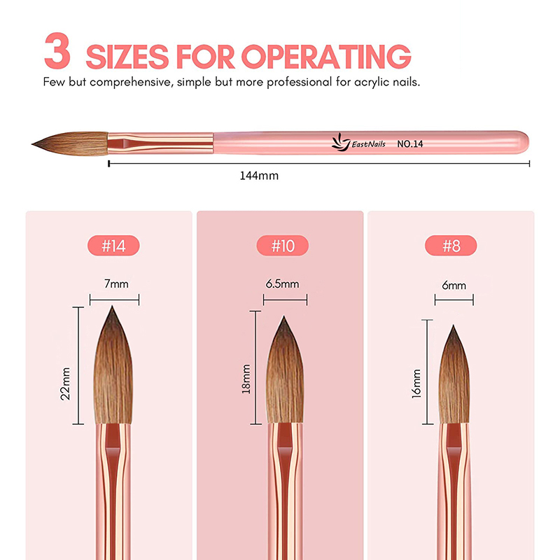 【3Pcs Acrylic Nail Brushes #8/ - مراجعة Blush Brush Kabuki وسعره