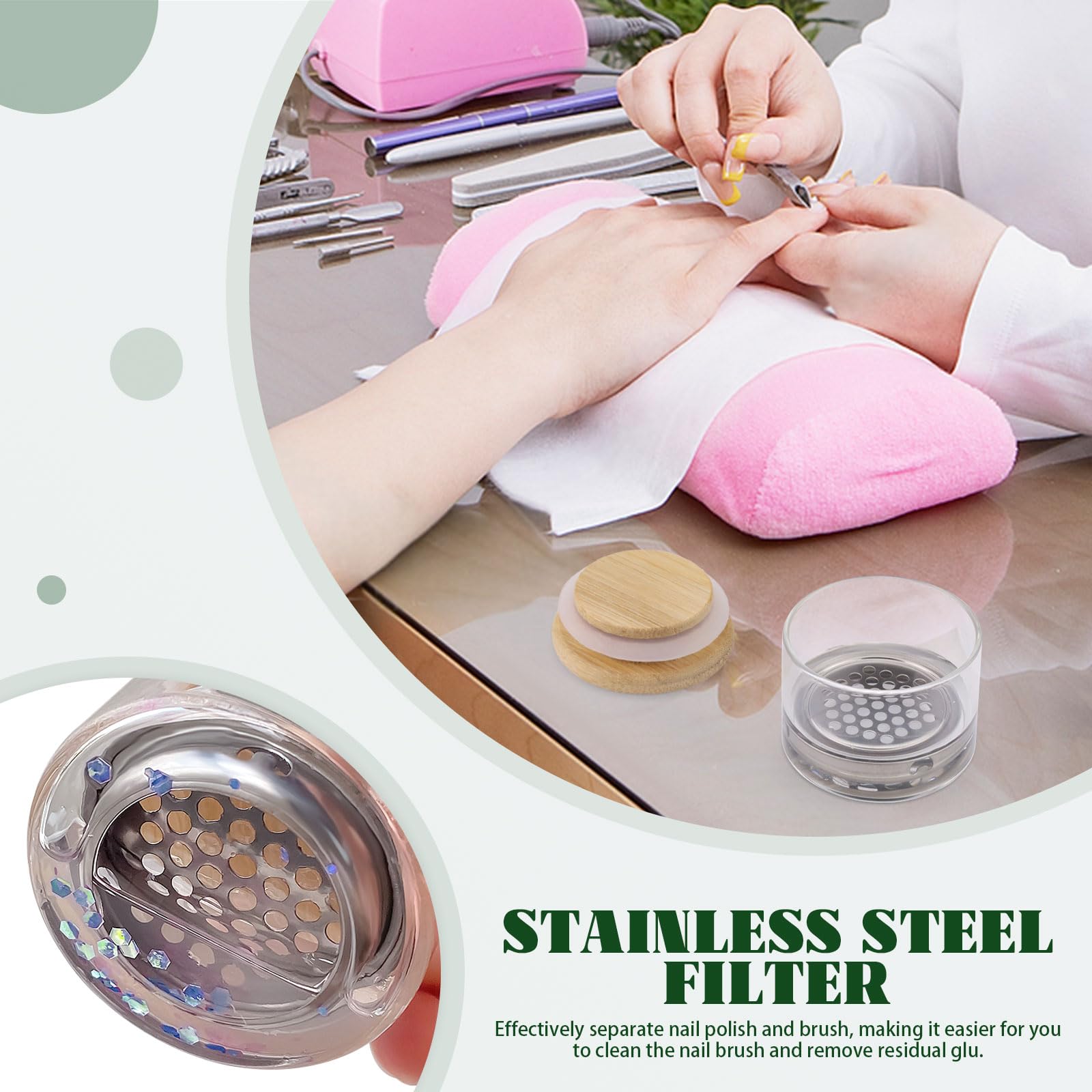 Nail Art Brushes Washing Cup N - مراجعة Blush Brush Kabuki وسعره