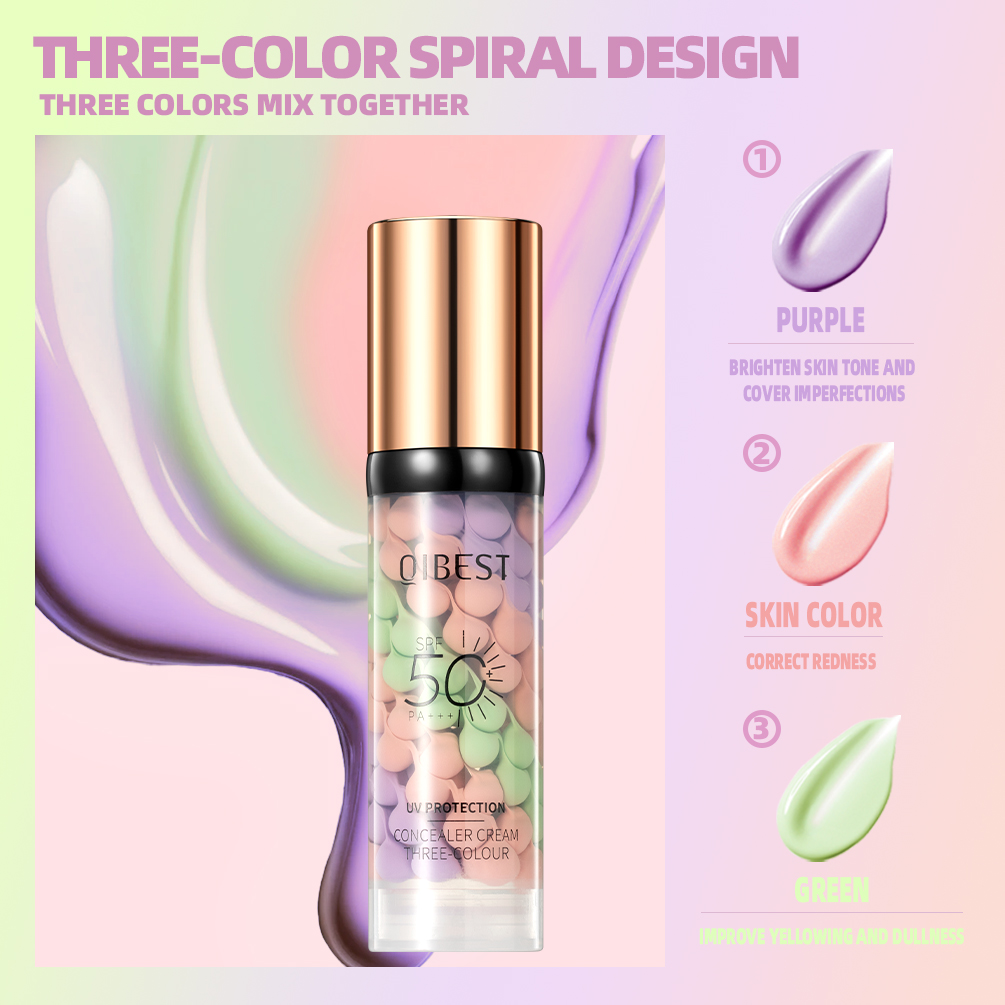 QIBEST Face Makeup Primer Tri- - مراجعة Beauty Makeup Foundation وسعره
