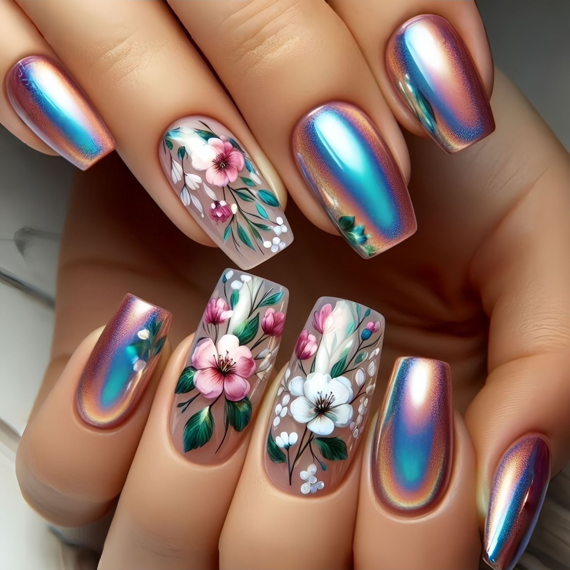 Medium long fake nails for wom - مراجعة Nail Extension Tips وسعره