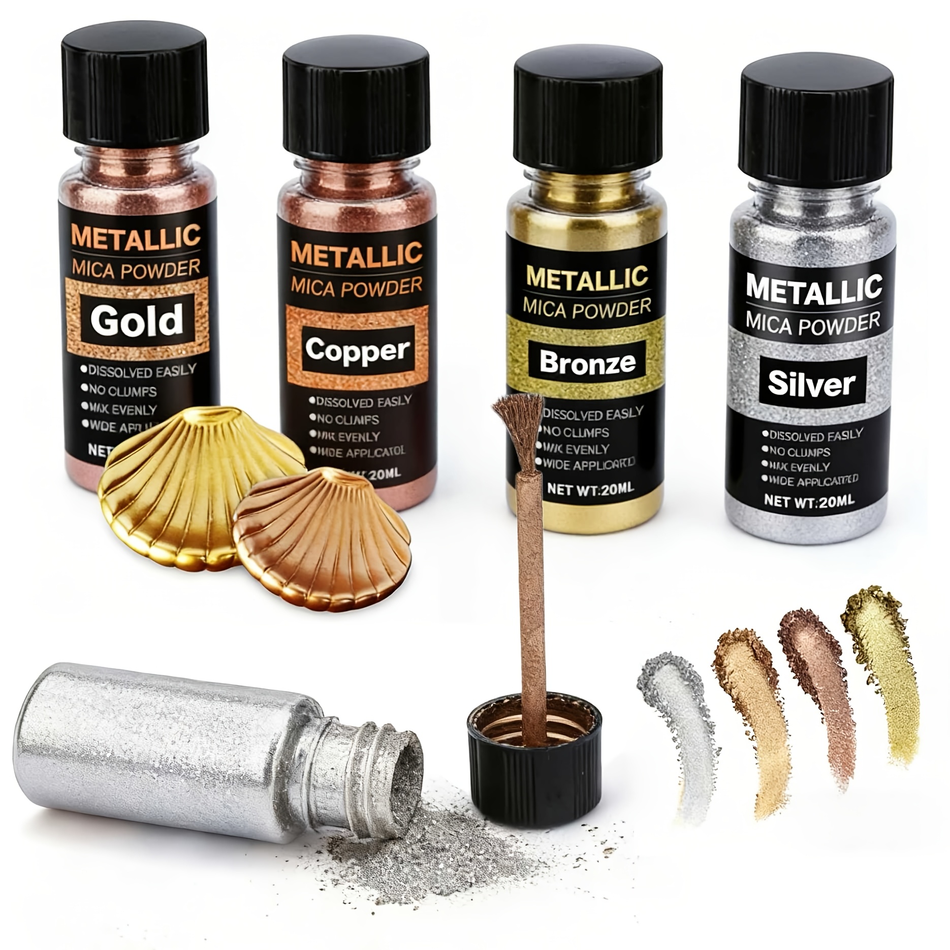 Metallic Mica Powder, Brushed  - مراجعة Blush Brush Kabuki وسعره