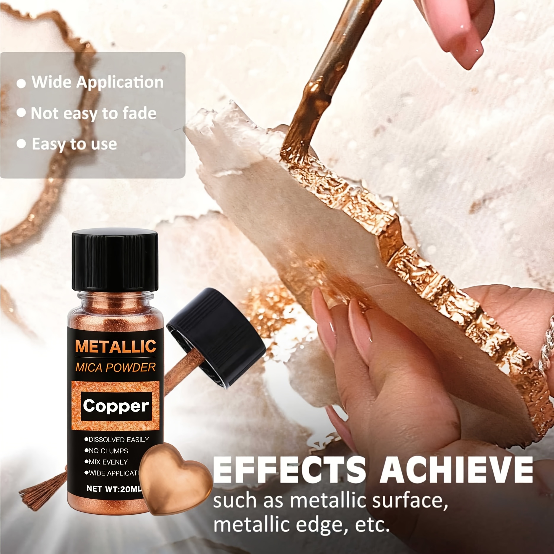 Metallic Mica Powder, Brushed  - مراجعة Blush Brush Kabuki وسعره