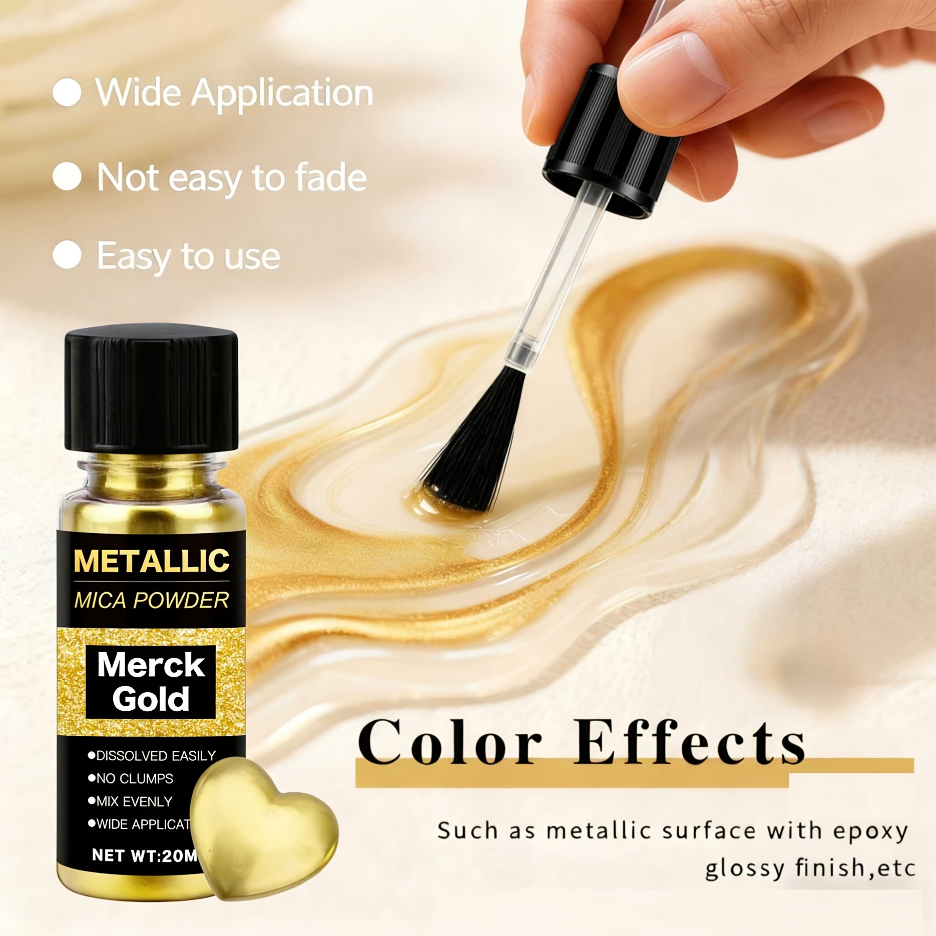 Metallic Mica Powder, Brushed  - مراجعة Blush Brush Kabuki وسعره