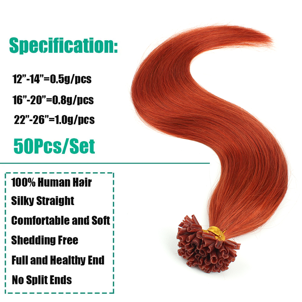 Lovevol Copper Red U Tip Hair  - مراجعة Nail Extension Tips وسعره