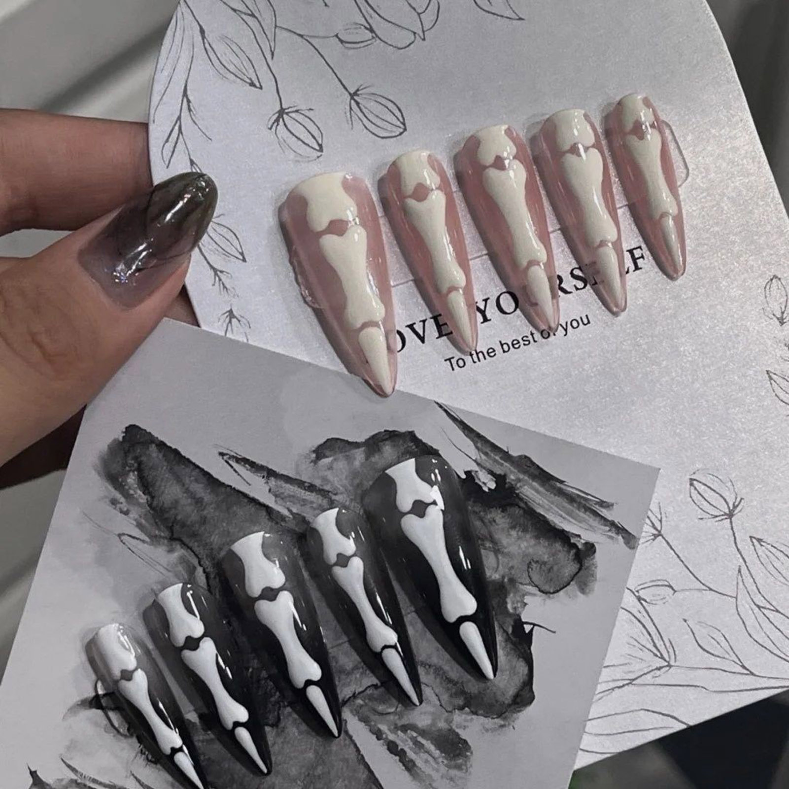 Handamde Halloween Style False - مراجعة Nail Extension Tips وسعره