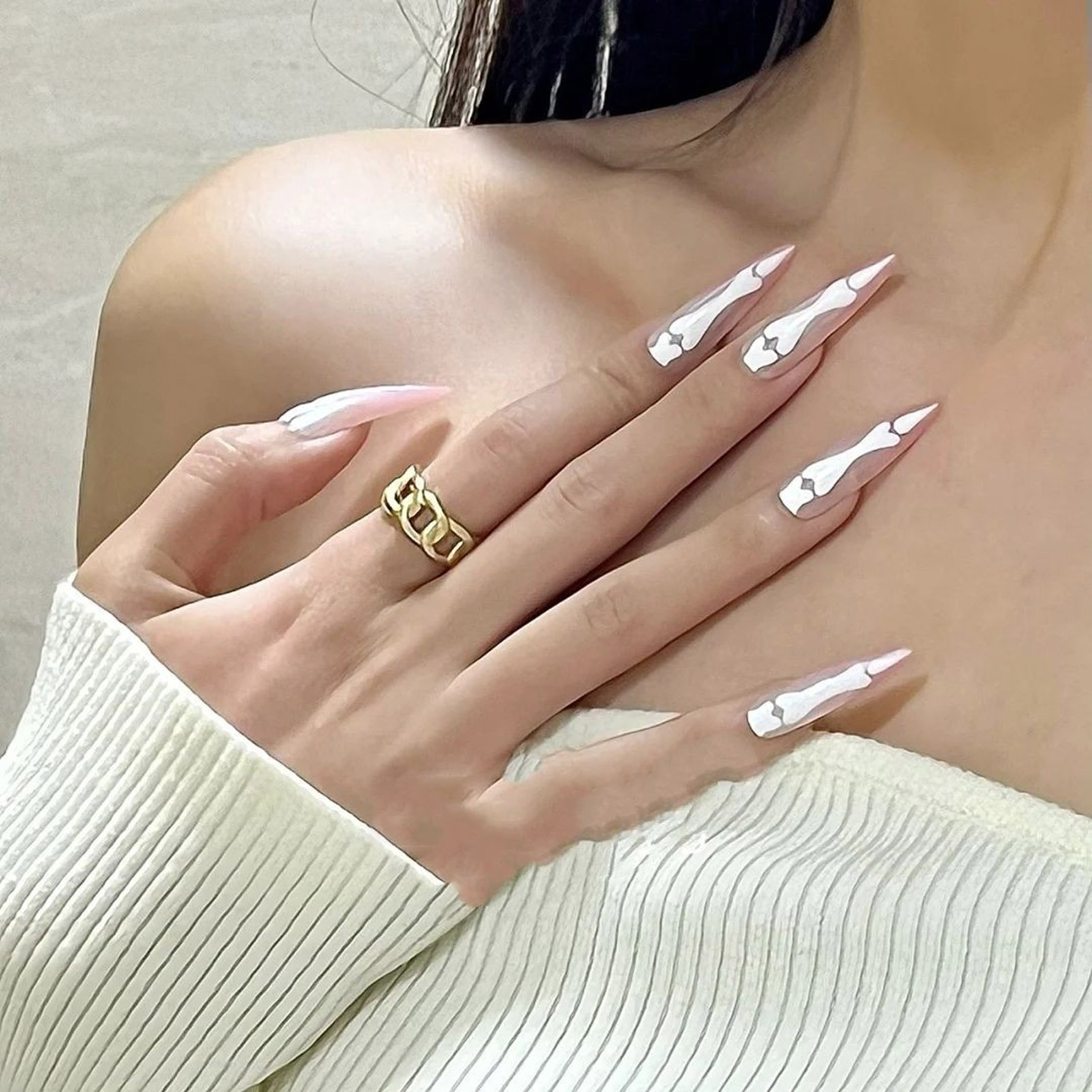 Handamde Halloween Style False - مراجعة Nail Extension Tips وسعره