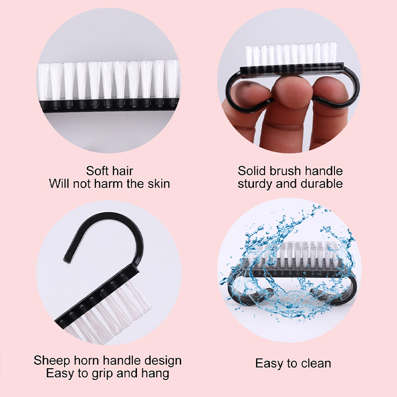 50/100Pcs Plastic Nail Brushes - مراجعة Blush Brush Kabuki وسعره