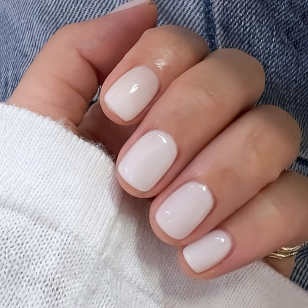 24PCS Milky White Press on Nai - مراجعة Nail Extension Tips وسعره
