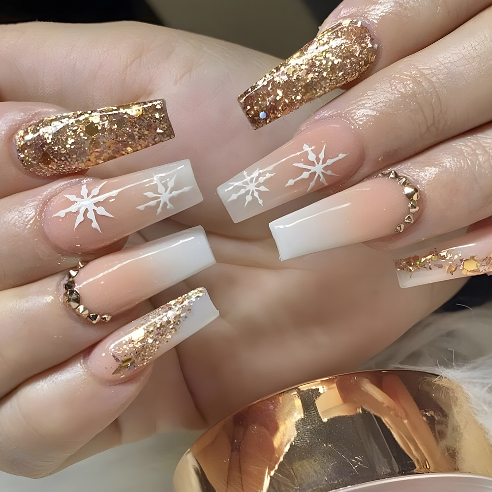 24pcs Flower Press on Nails Ar - مراجعة Nail Extension Tips وسعره